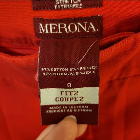 Merona red stretch ankle pants - Picture 3 of 6